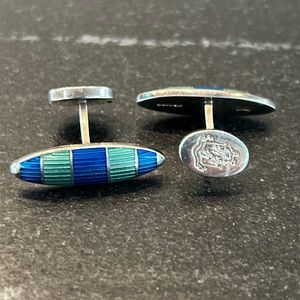 Robert Talbott Sterling Silver Cufflinks